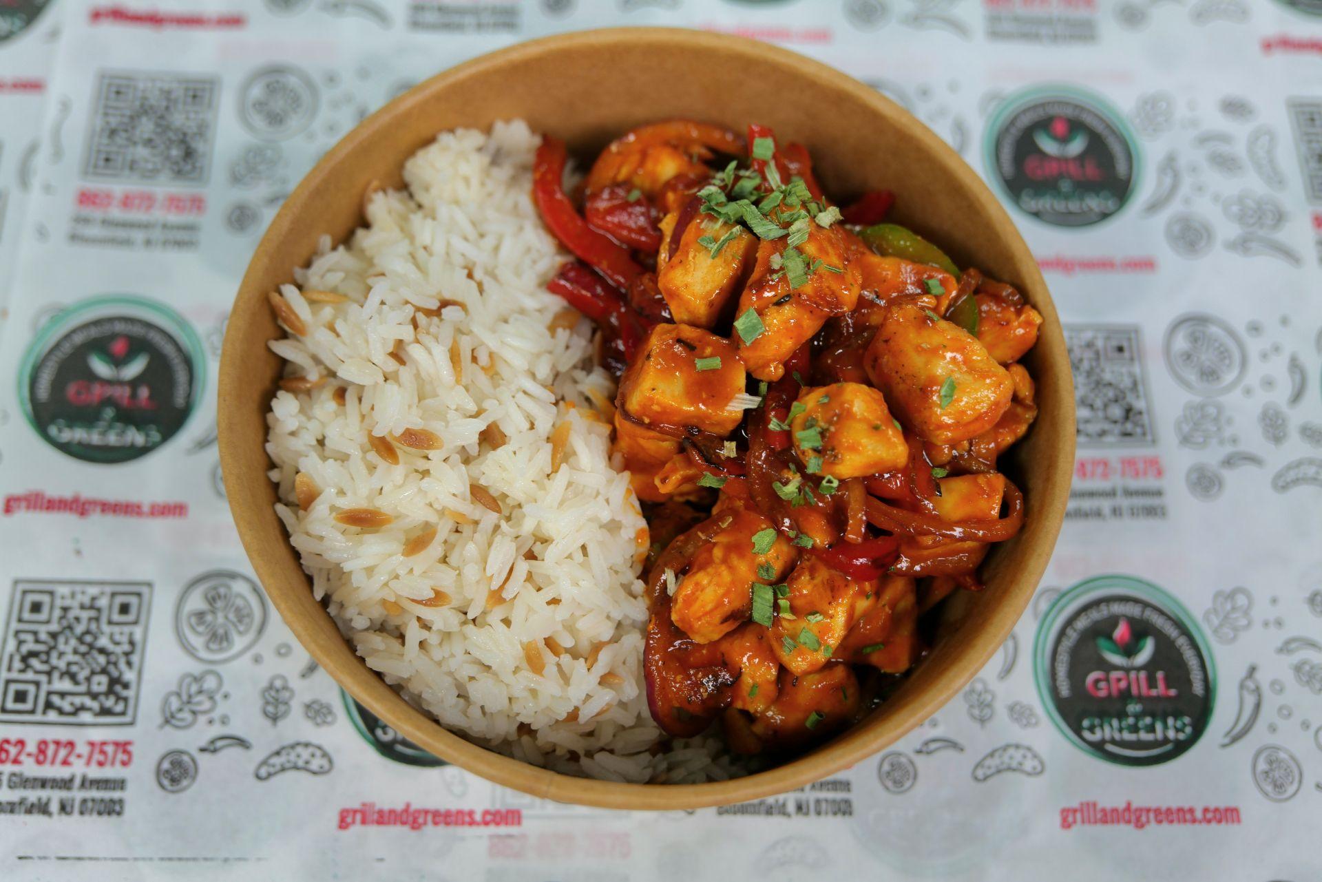 Sriracha Chicken with Rice.