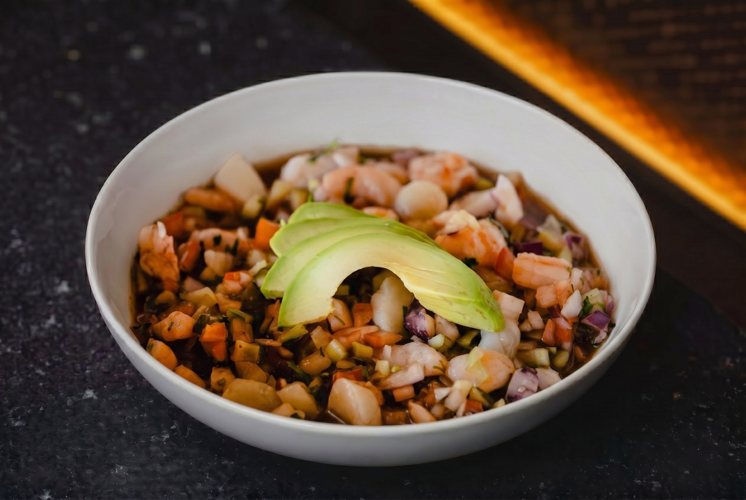 Shrimp, Octopus & Scallops Ceviche.