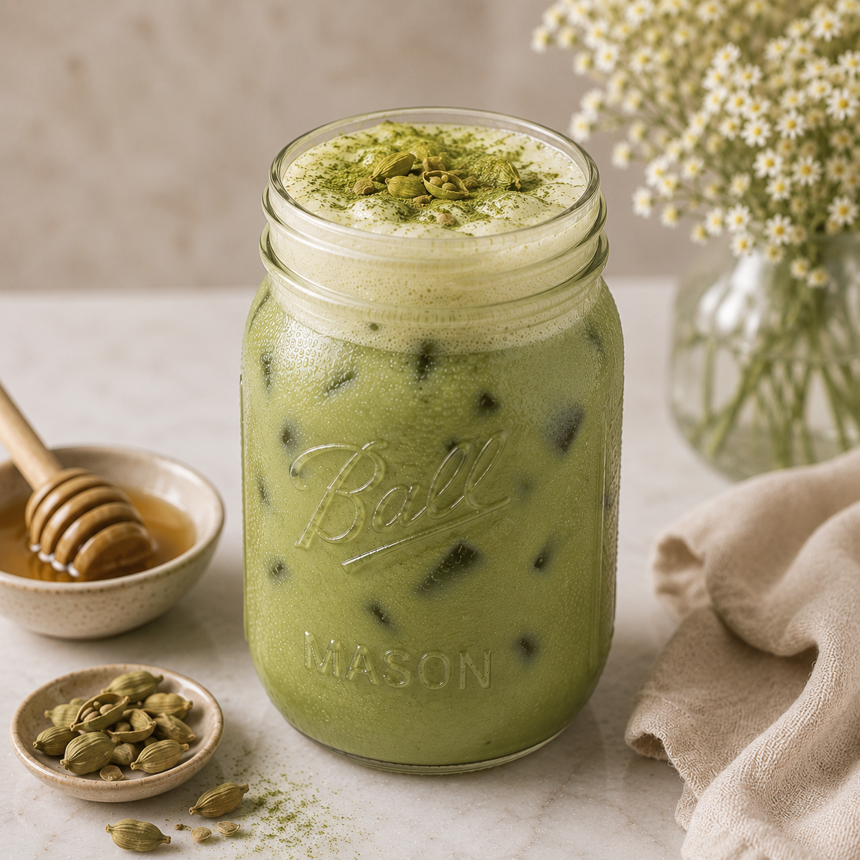 HONEY CARDAMOM MATCHA.