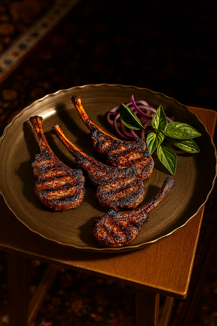 Lamb Chops Mazeh (شیشلیک کباب).