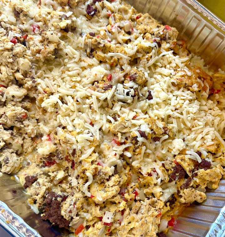 Scramble - Chorizo - Catering for 10.