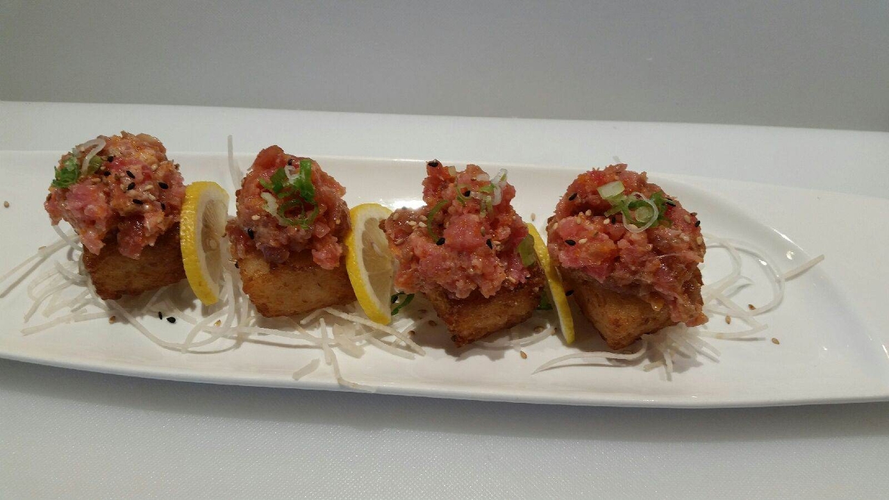 Crispy Rice with Spicy Tuna.