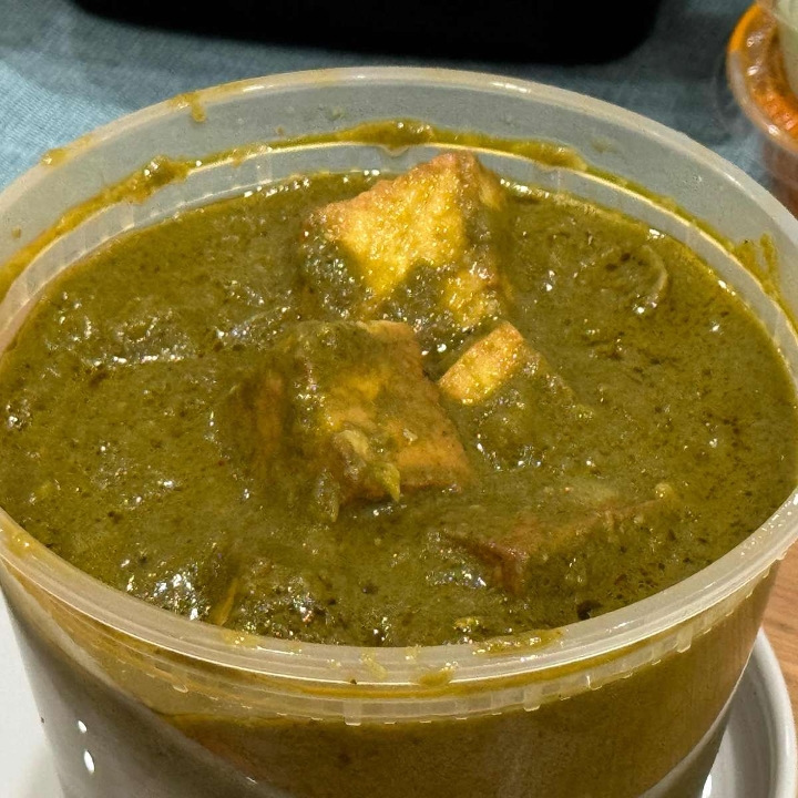 Palak (Saag) paneer.