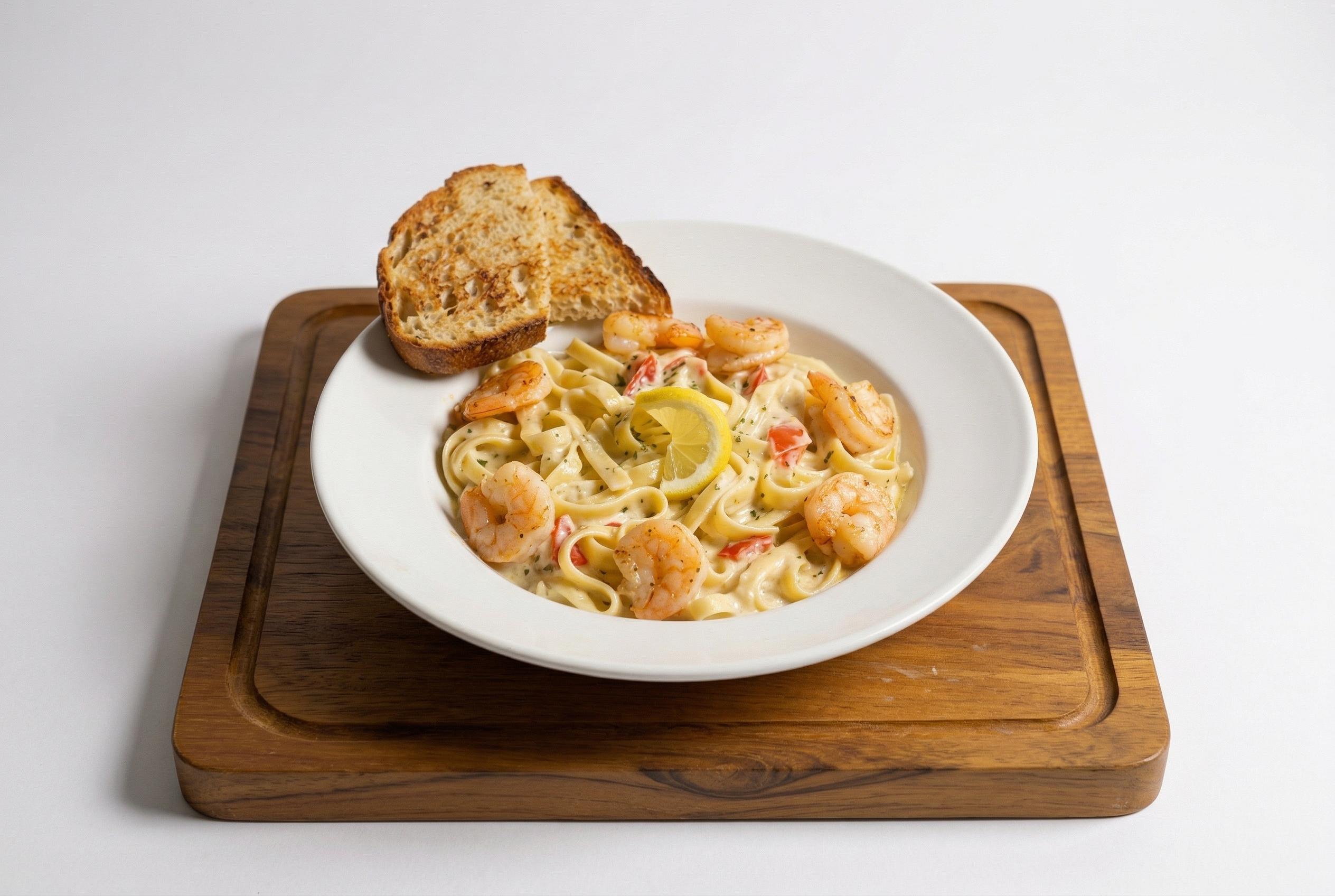 Shrimp Alfredo.