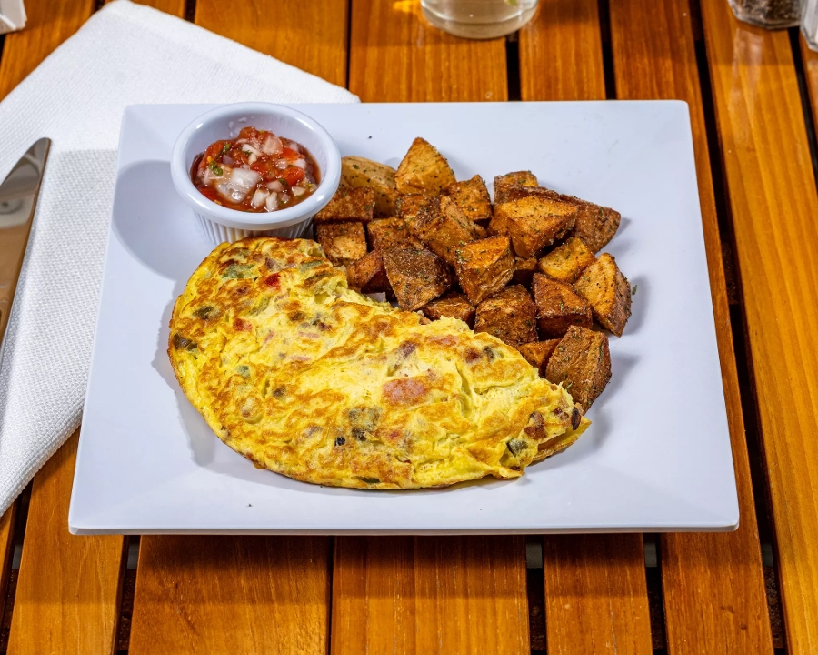 Chicken Fajita Omelet.