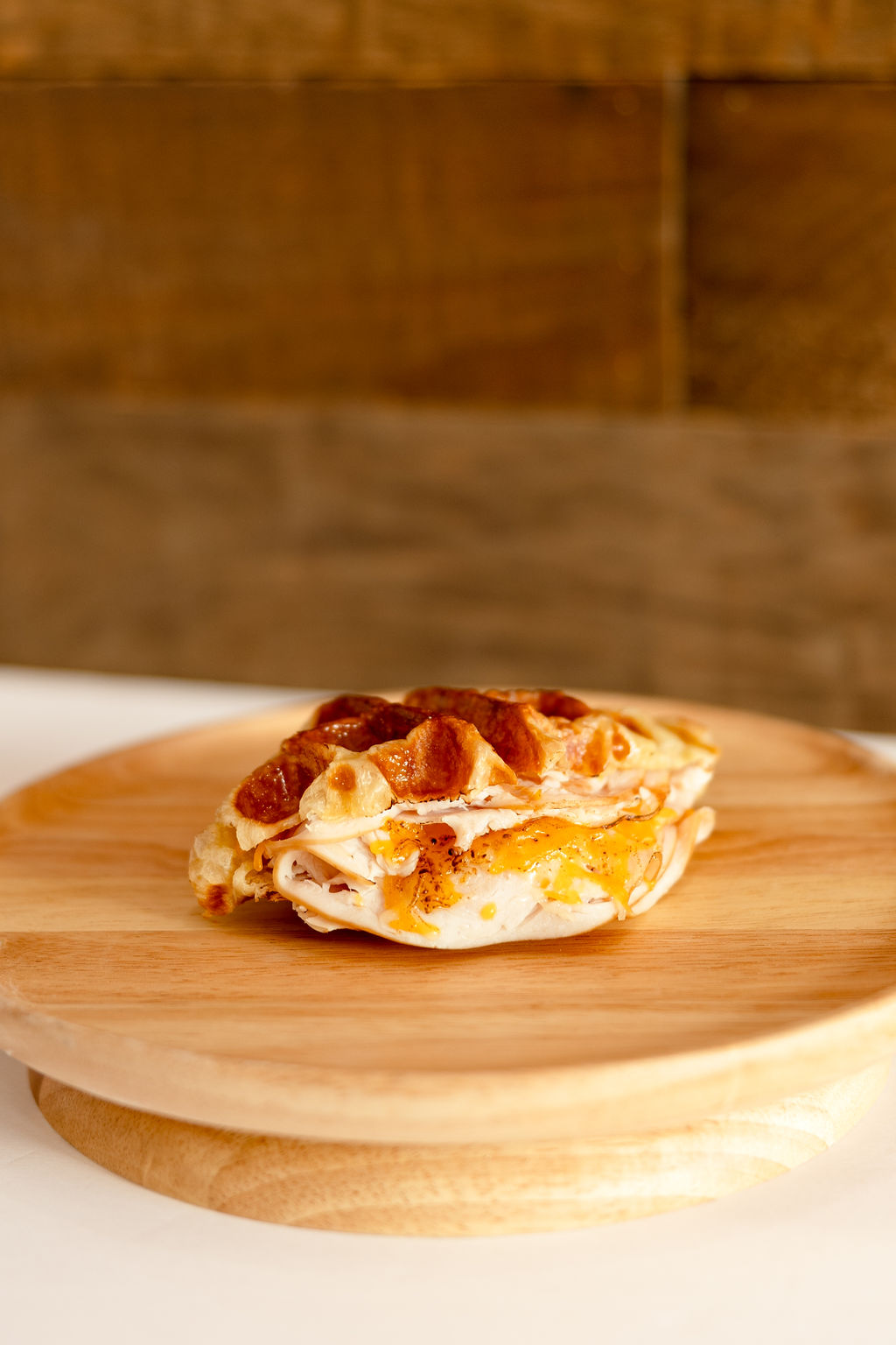 Ham And Cheese Croffle.