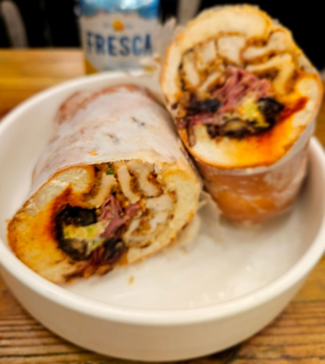 Schnitzel Pastrami Sandwich.