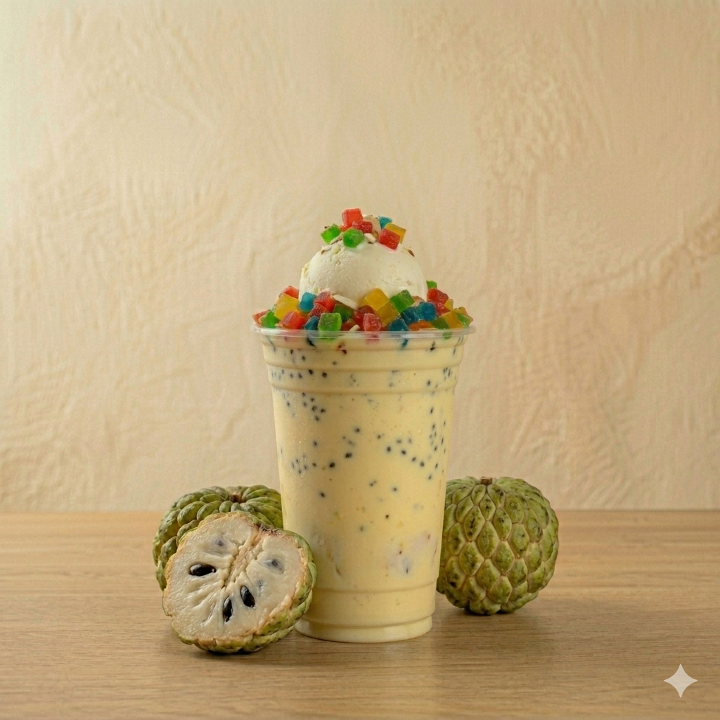 Sitafal (Custard Apple) Falooda.