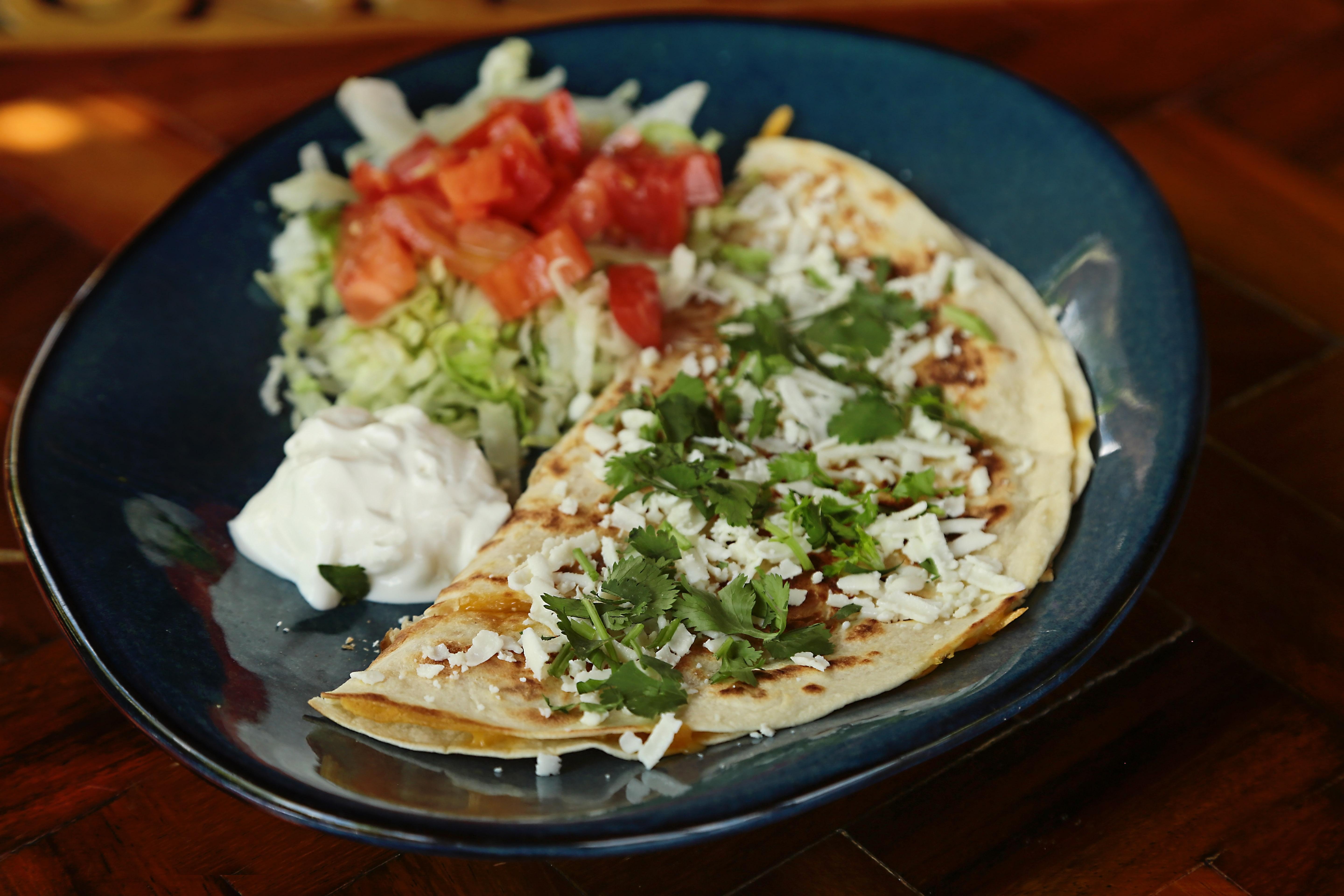 Spinach Quesadilla.