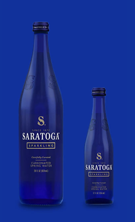 Saratoga sparkling water.