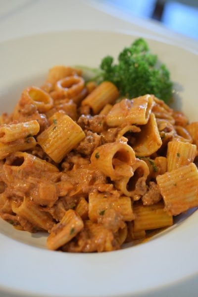 Rigatoni Bolognese.