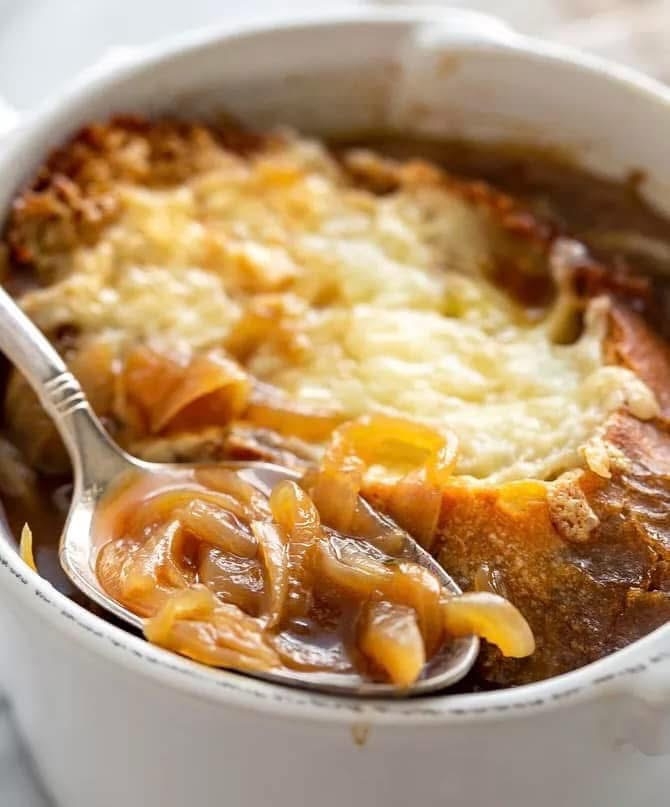 Led Zeppelin Dip Onion Soup.