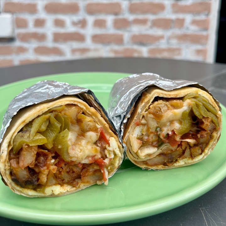 Green Chile Potato Breakfast Burrito.