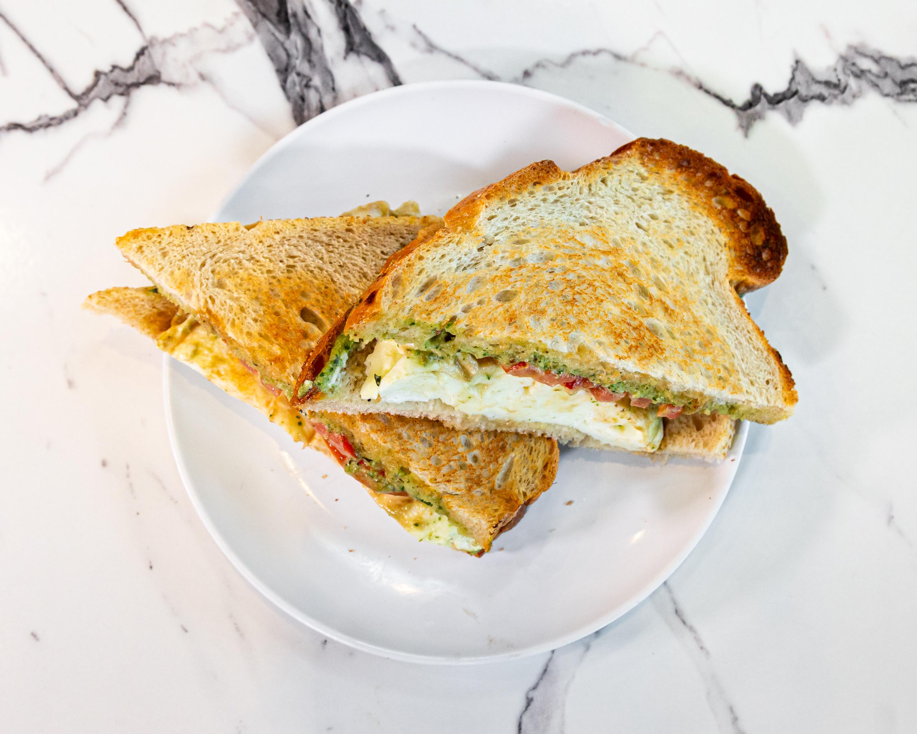 Ricotta- Egg White Sandwich.