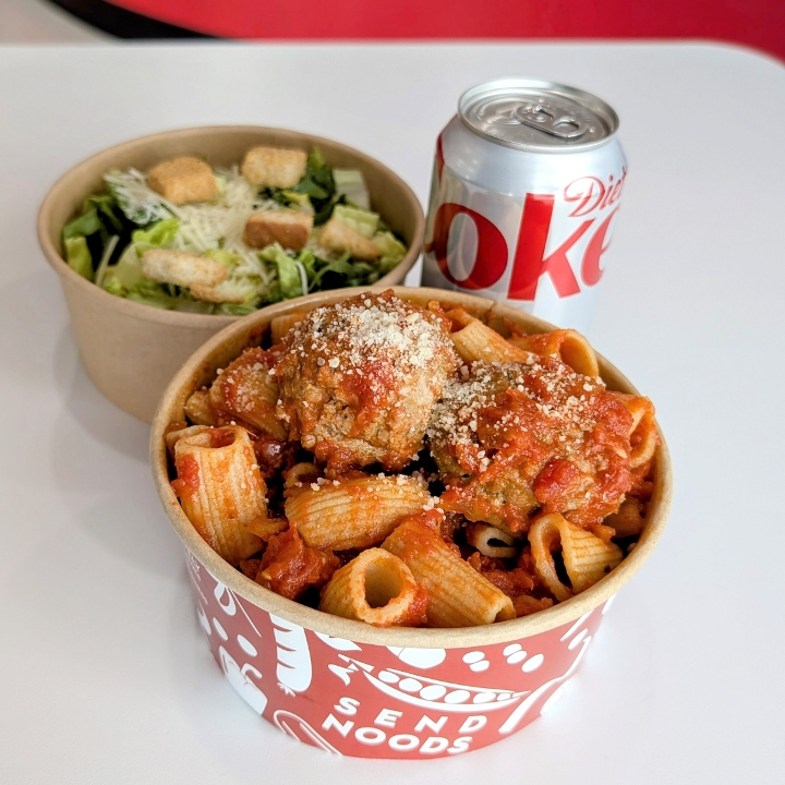 Make it a Meal: Side Salad & A Beverage.