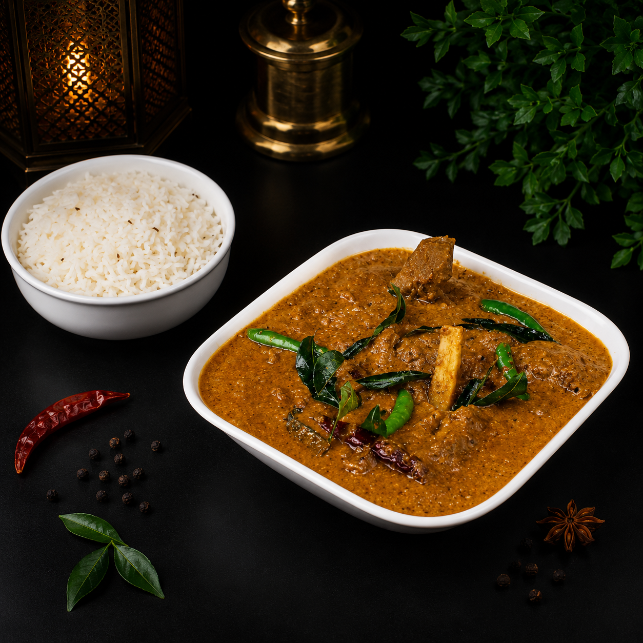 Home Style Goat Curry.