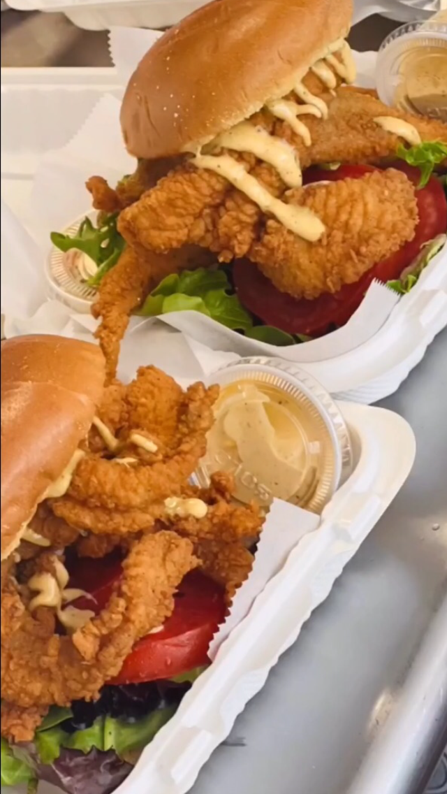 Catfish Tender Sandwich.