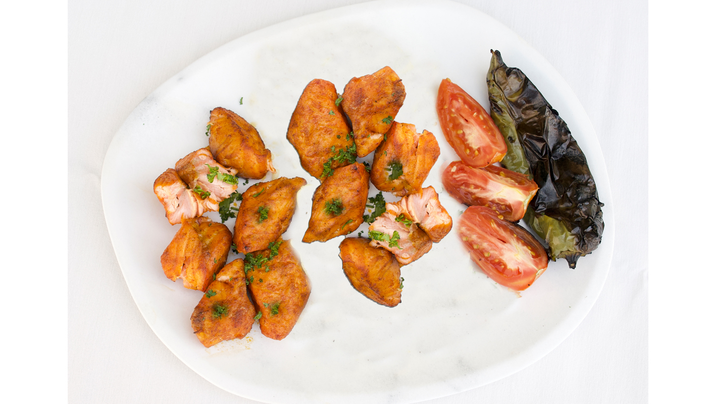 Salmon Kebab by the Pound ( 12 PCS ).