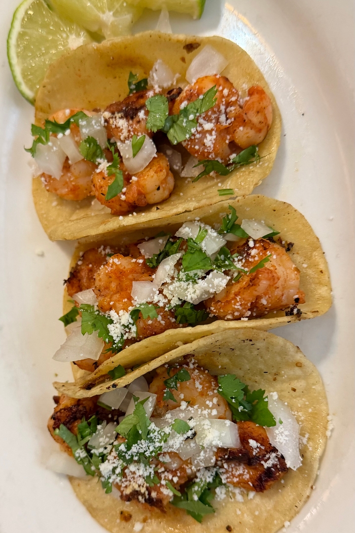 Street Style Shrimp Tacos.