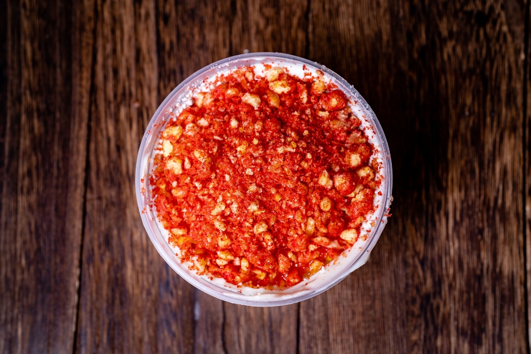 Hot Cheetos Esquite Loco Street Corn.