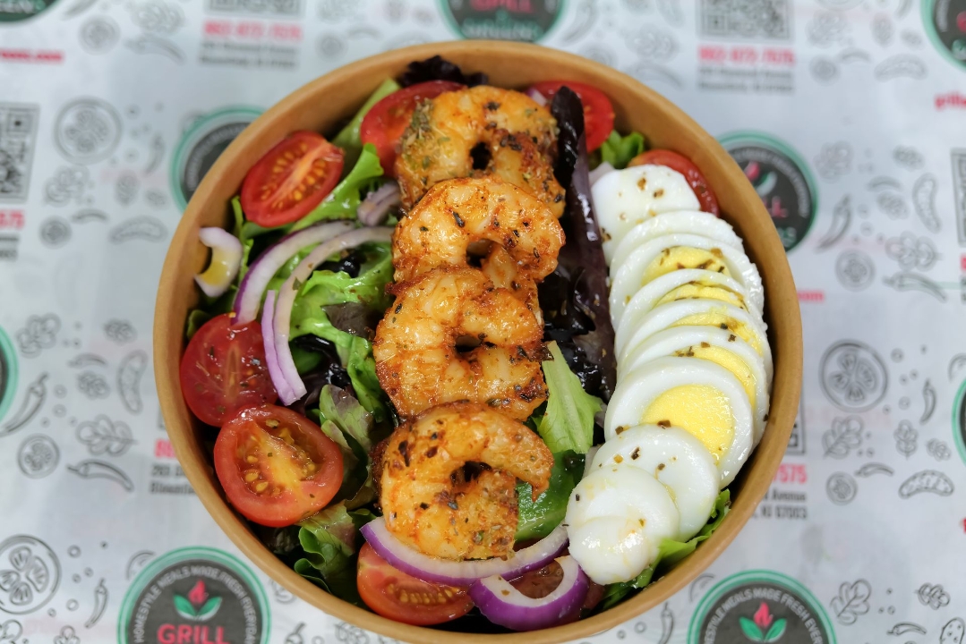 Grilled Shrimp w/ Rice orHouse Salad.
