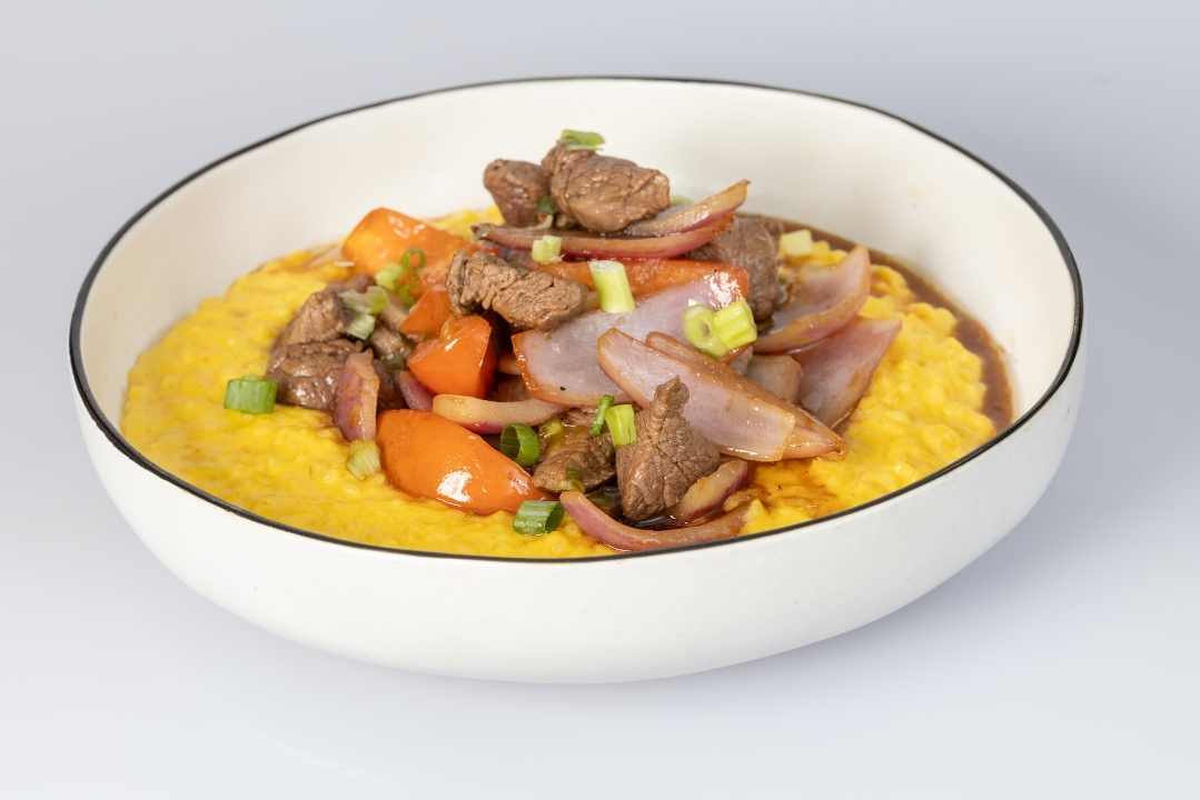 ARROZ CREMOSO LOMO AJI AMARILLO.