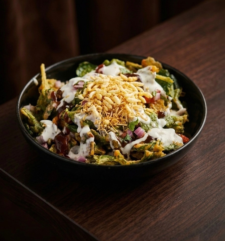 Bhel Palak Chaat.