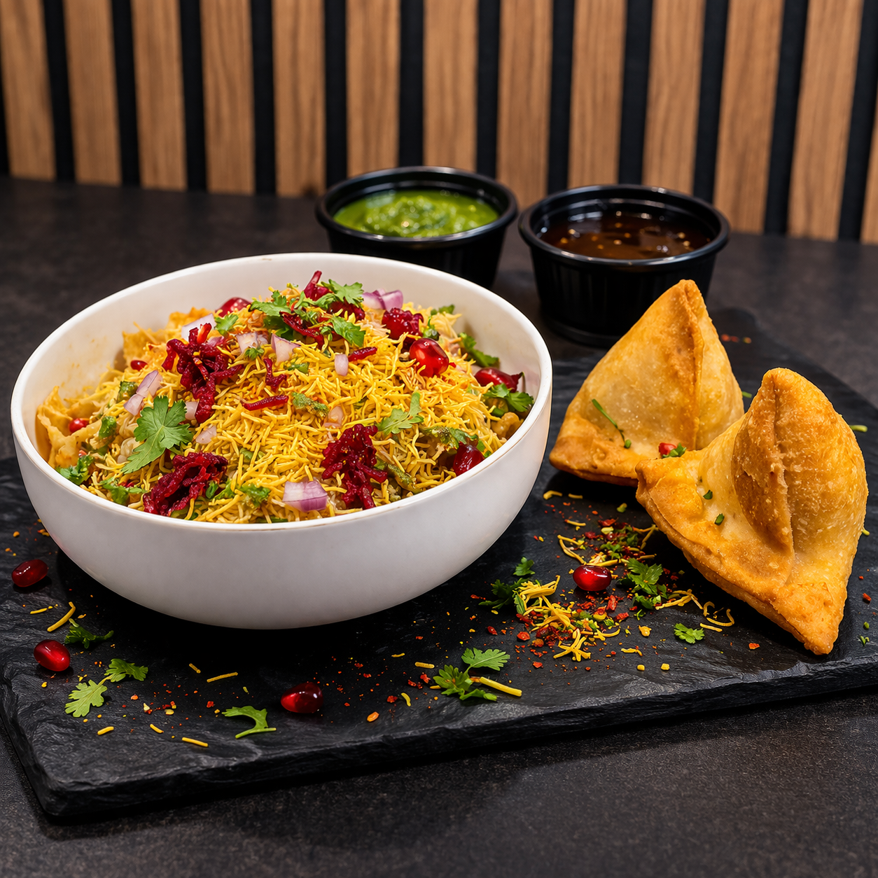 SAMOSA CHAAT.