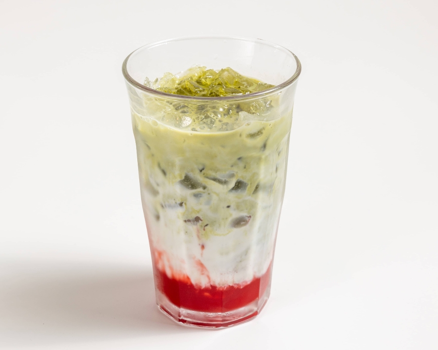 Iced Strawberry Matcha.