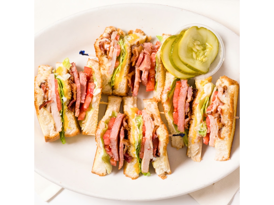 Three Meat Grilled Cheese Club.