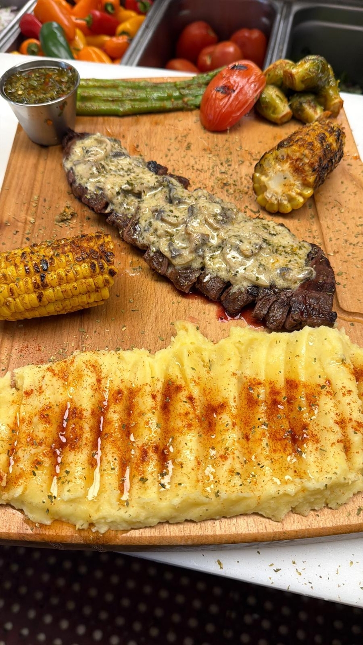 Rib Eye Steak.