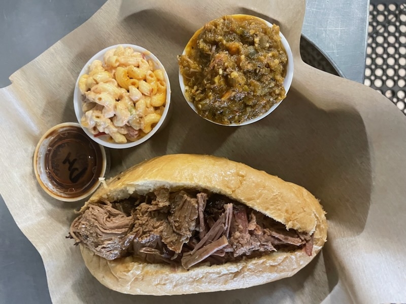 Beef Brisket Sandwich.