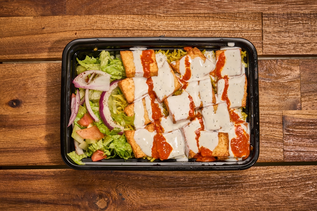 Paneer Tikki Over Rice.