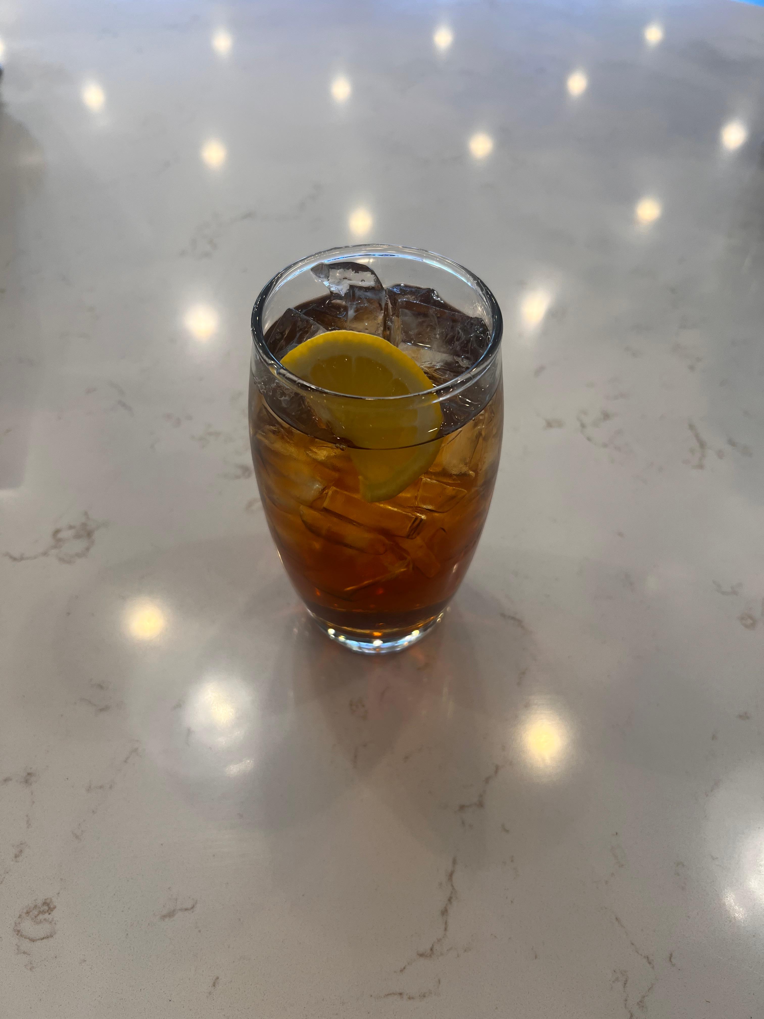 Iced Unsweet Black Tea.