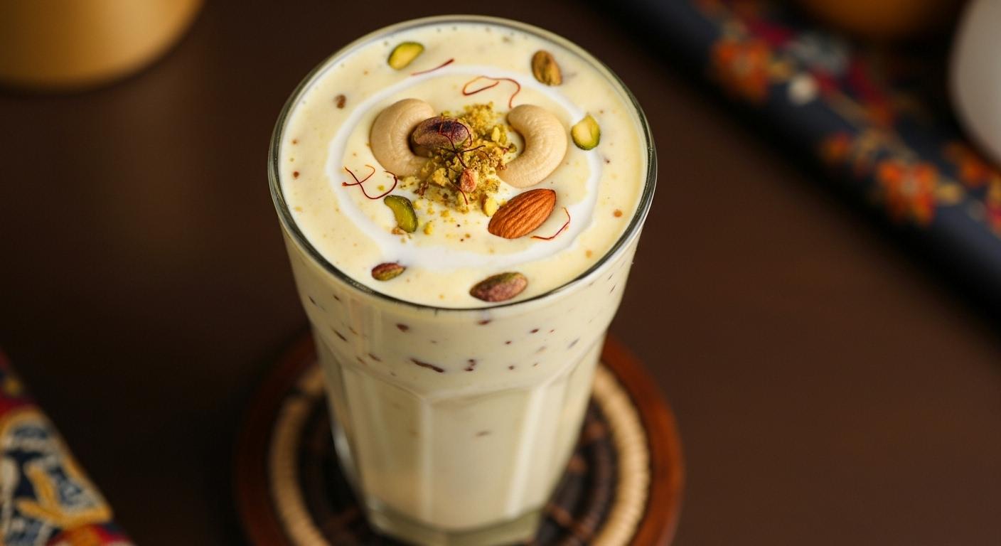 Dry fruit lassi.