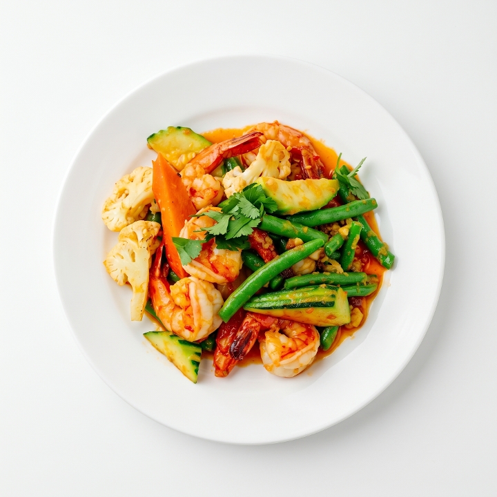 63. Goong Kra-Thieam (Garlic Pepper Shrimp).