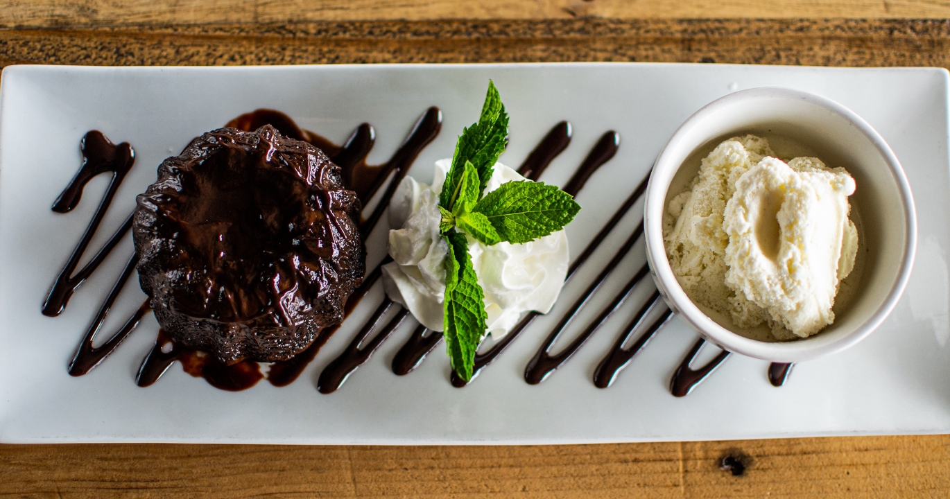 Warm Chocolate Lava Cake.