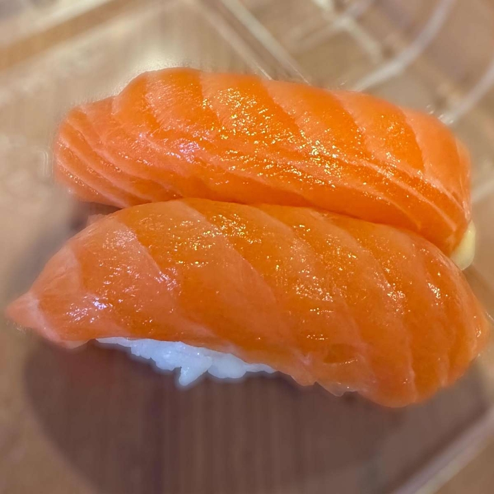 Salmon sushi.