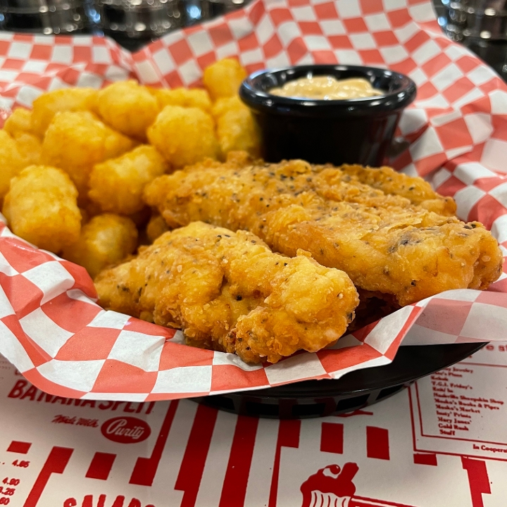 Chicken Tenders with Fries Basket.