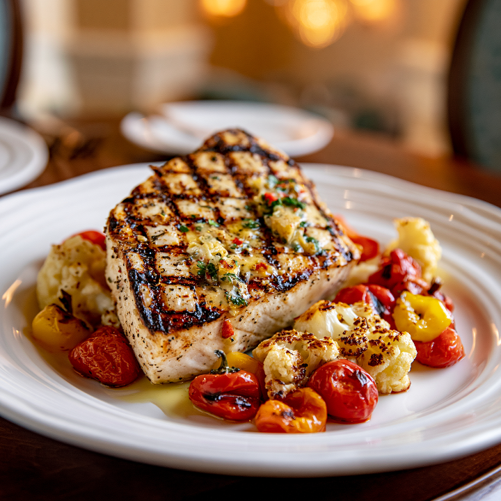 Grilled Swordfish Steak.