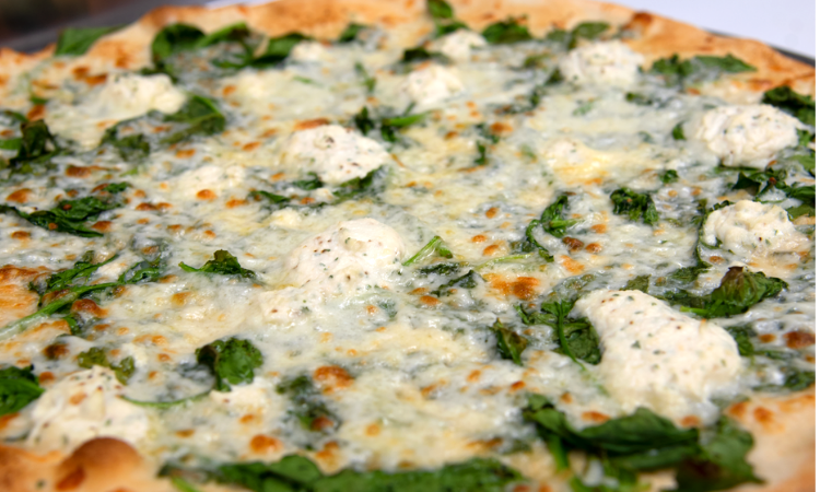 Spinach Ricotta Pizza Pie.