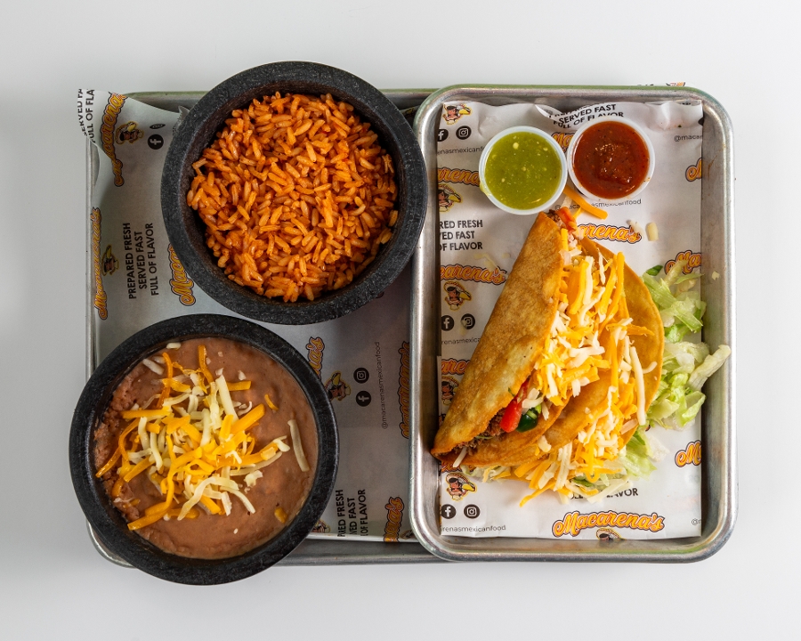 1. Two hard shell tacos.