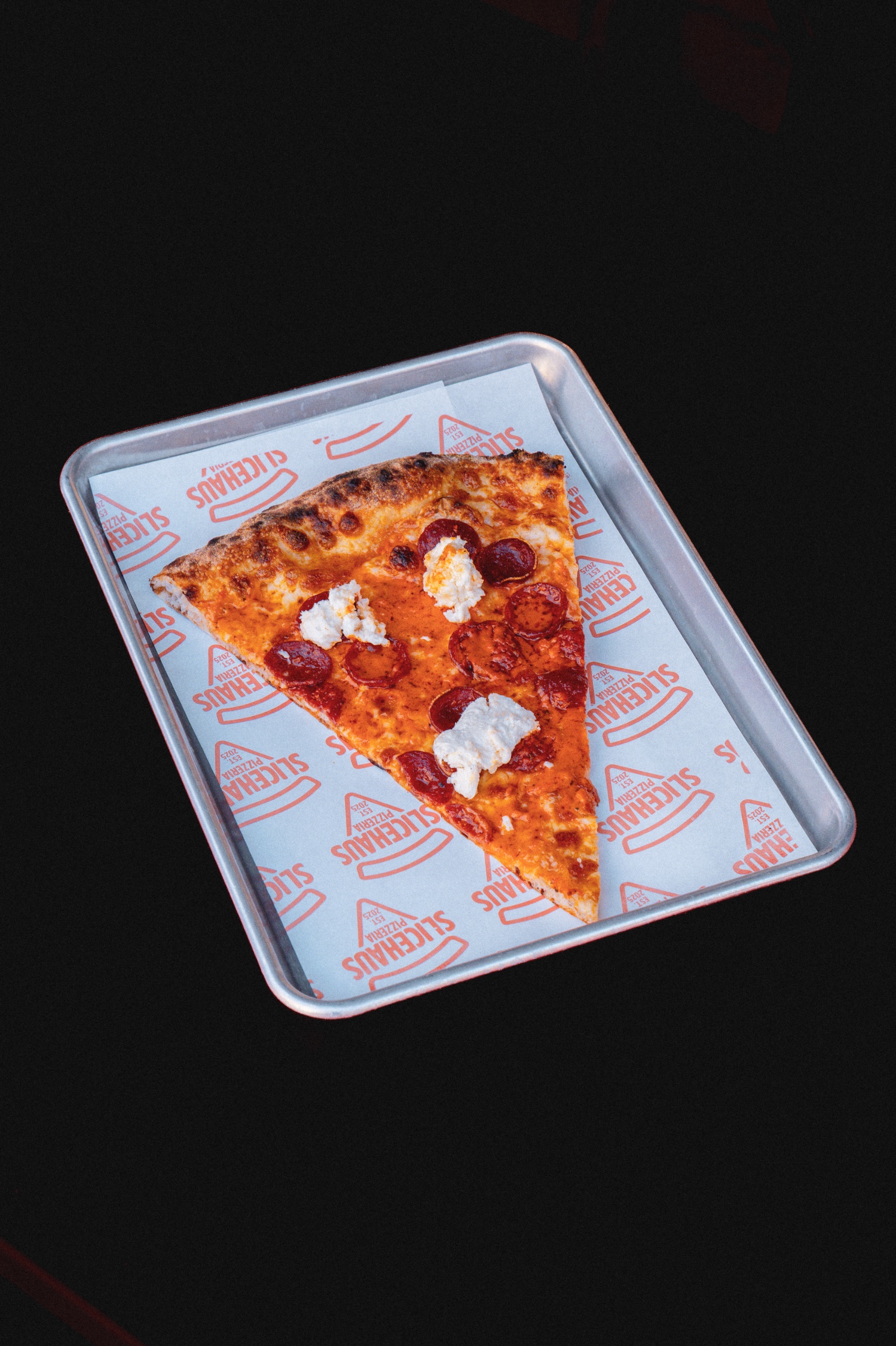 Vodka Pepperoni and fresh mozzarella pie.