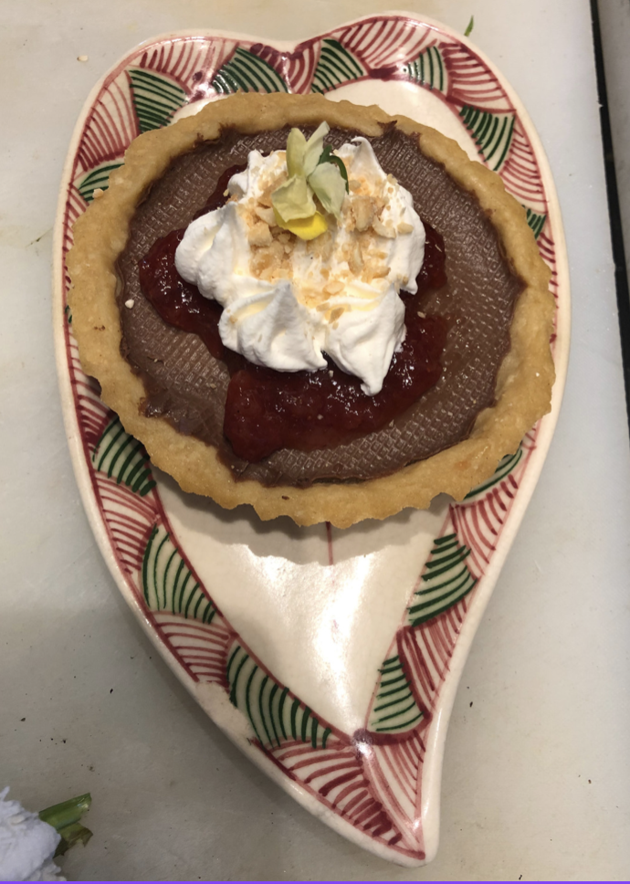 Dark Chocolate Cashew Tart.