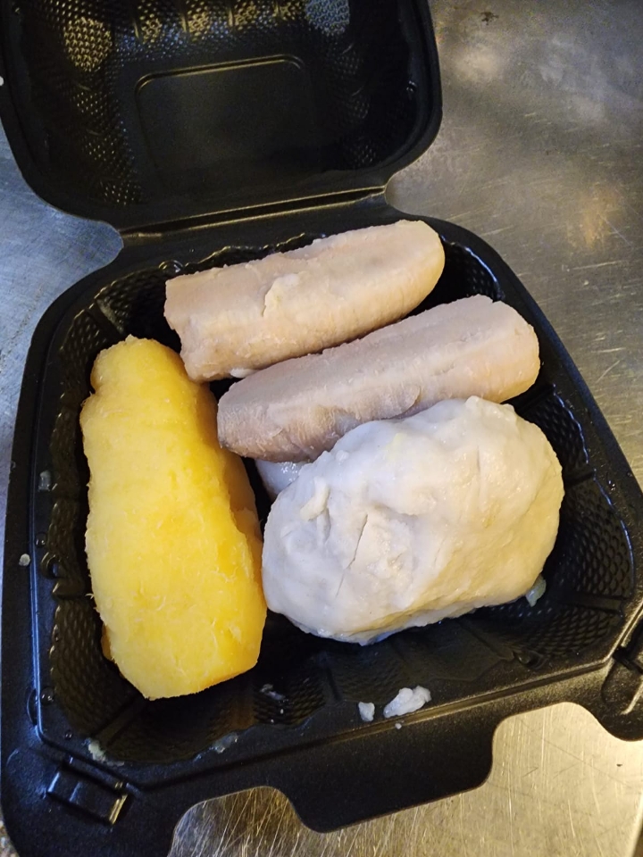 Yam, Banana, and Dumplings.