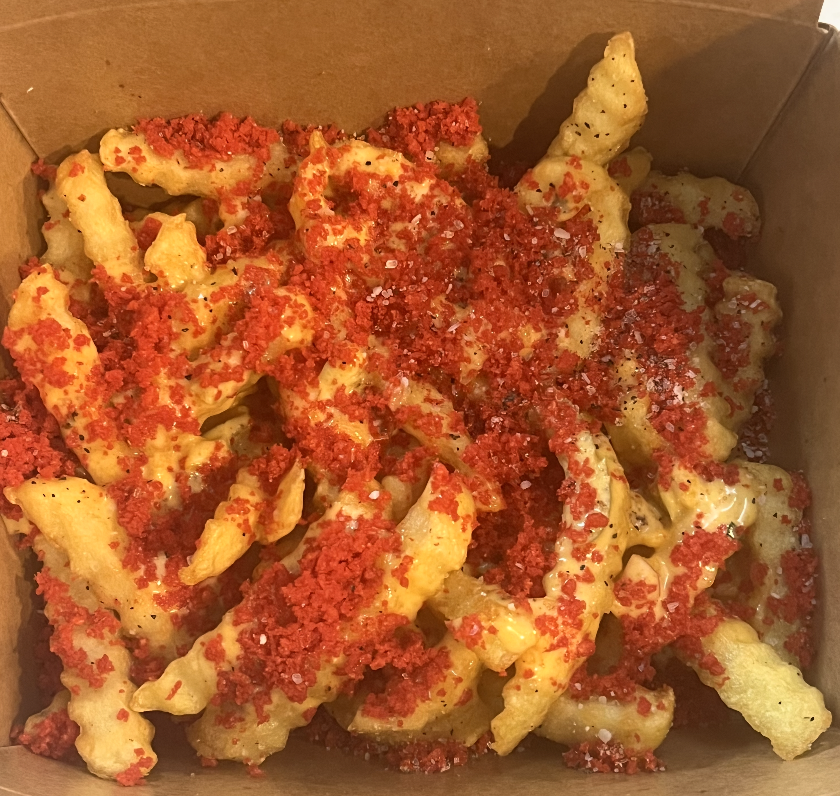 HOT CHEETO CHEESE FRIES.