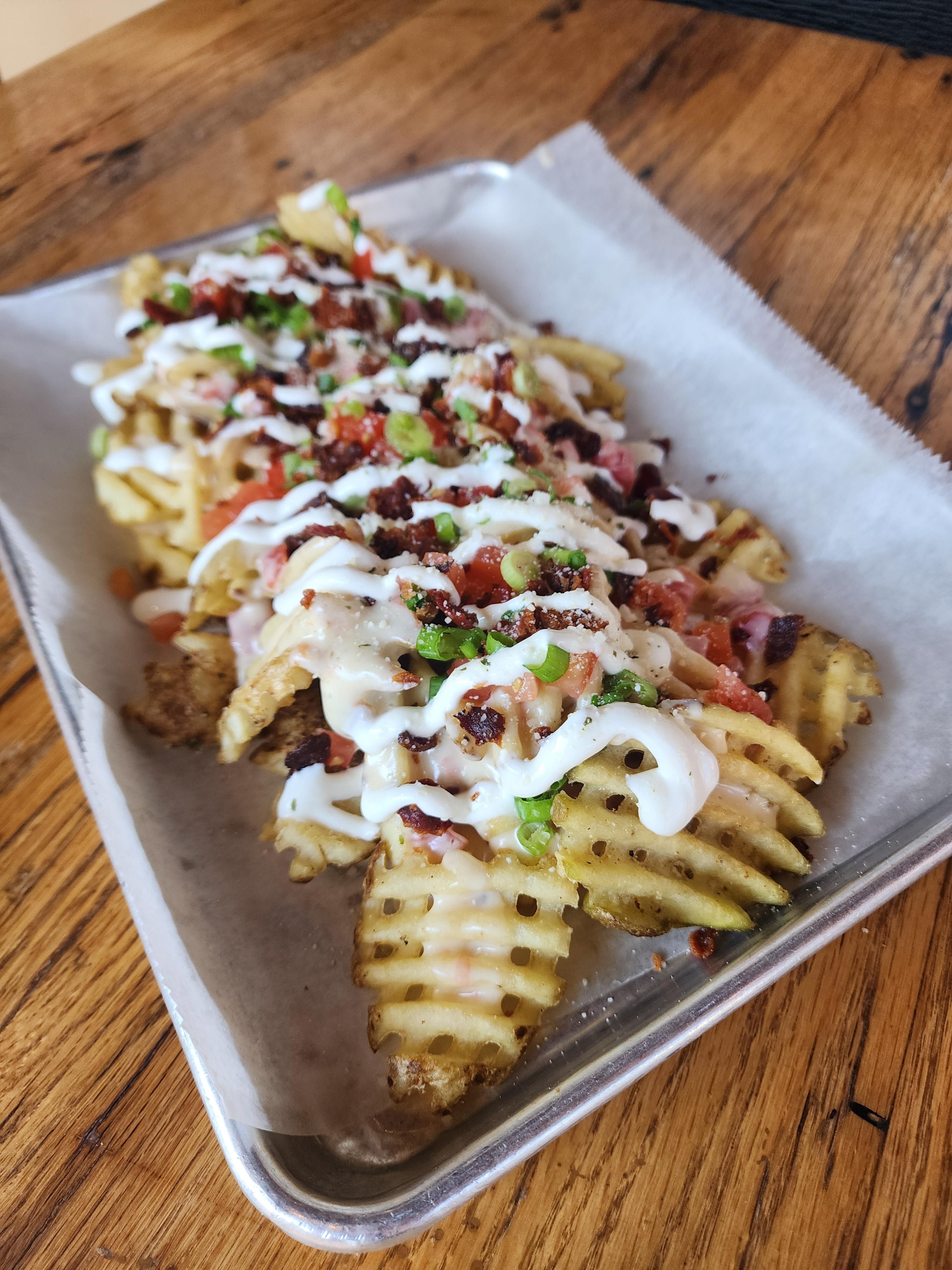 Loaded Natural Cut Waffle Fries.