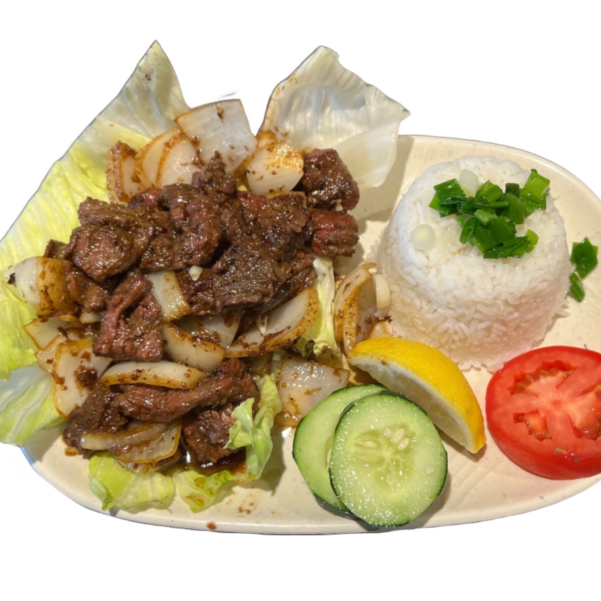 Regular Price - 39. Beef cube with VN style - bò lúc lắc.