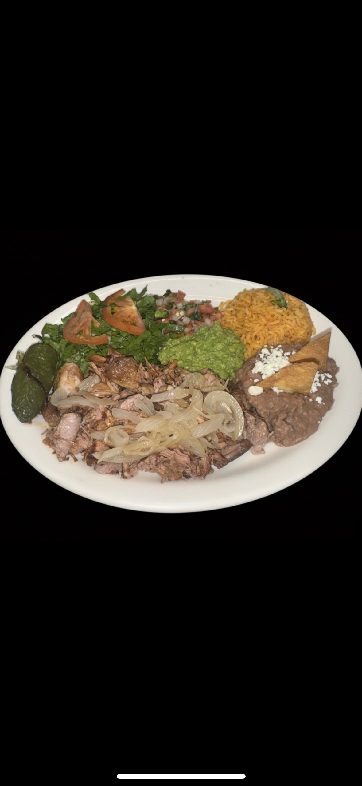 Carnitas Plate.