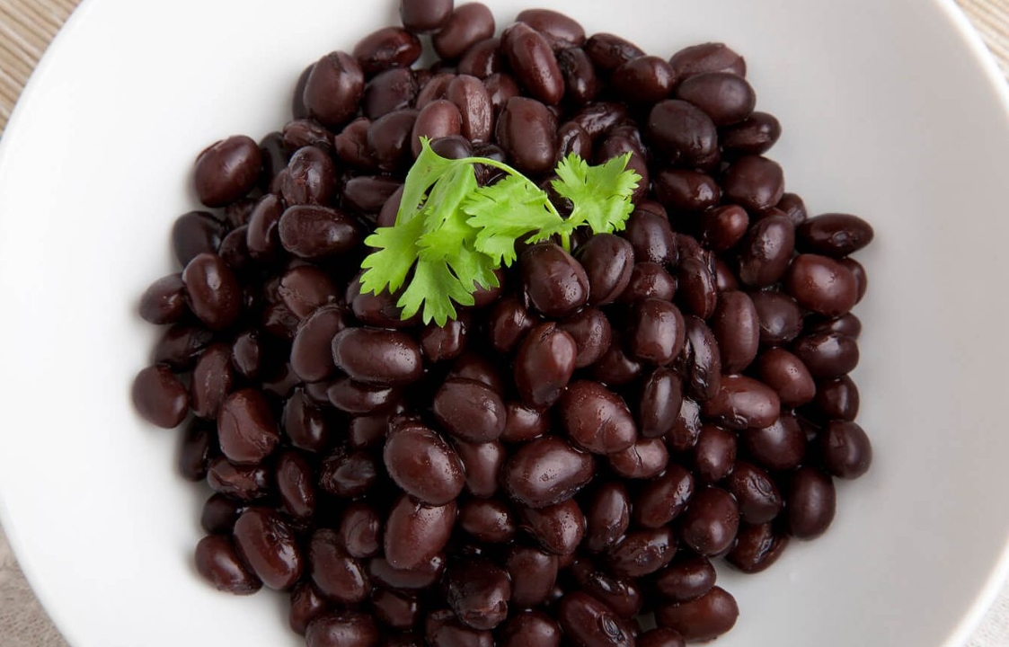 Tray of Black Beans.